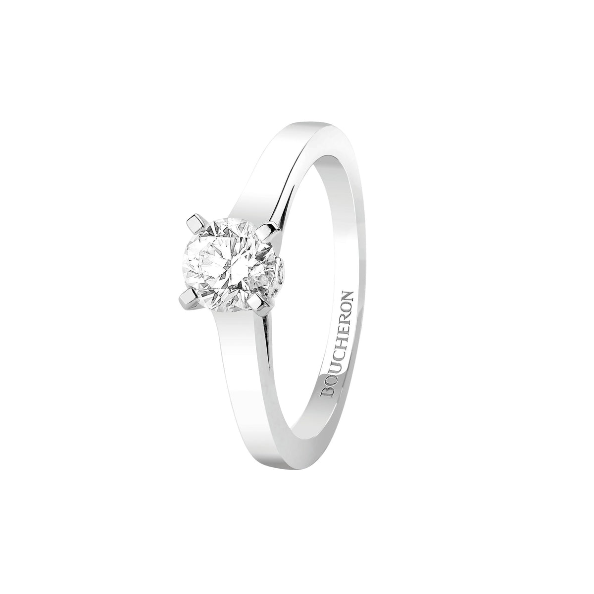 Beloved platinum & round diamond 0.20 carat Solitaire - White