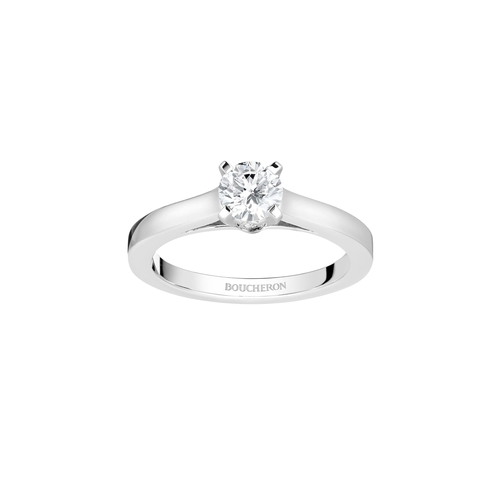 Beloved platinum & round diamond 0.50 carat Solitaire - White