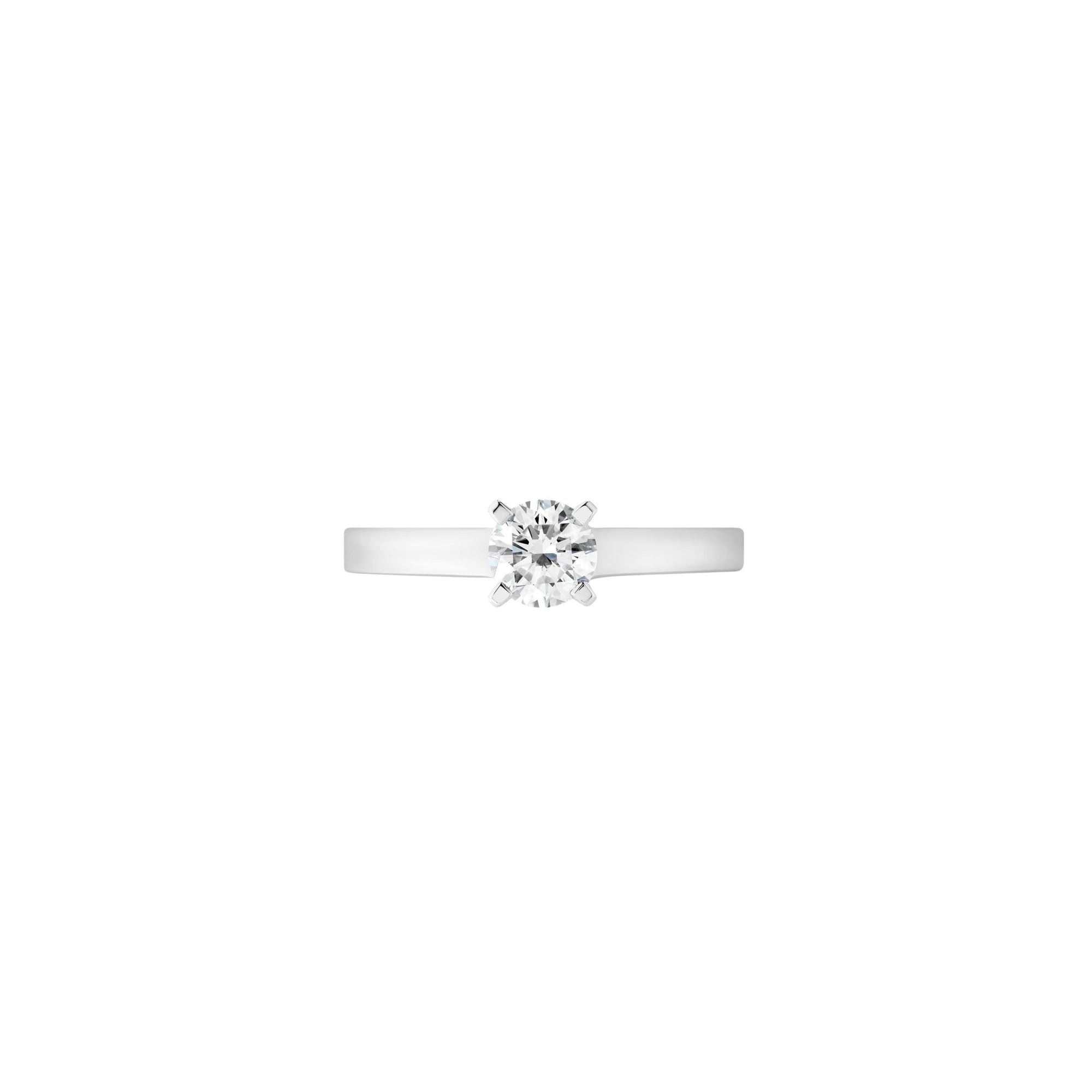 Beloved platinum & round diamond 0,50 carat Solitaire - White