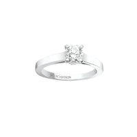Beloved platinum & round diamond 0,30 carat Solitaire - White