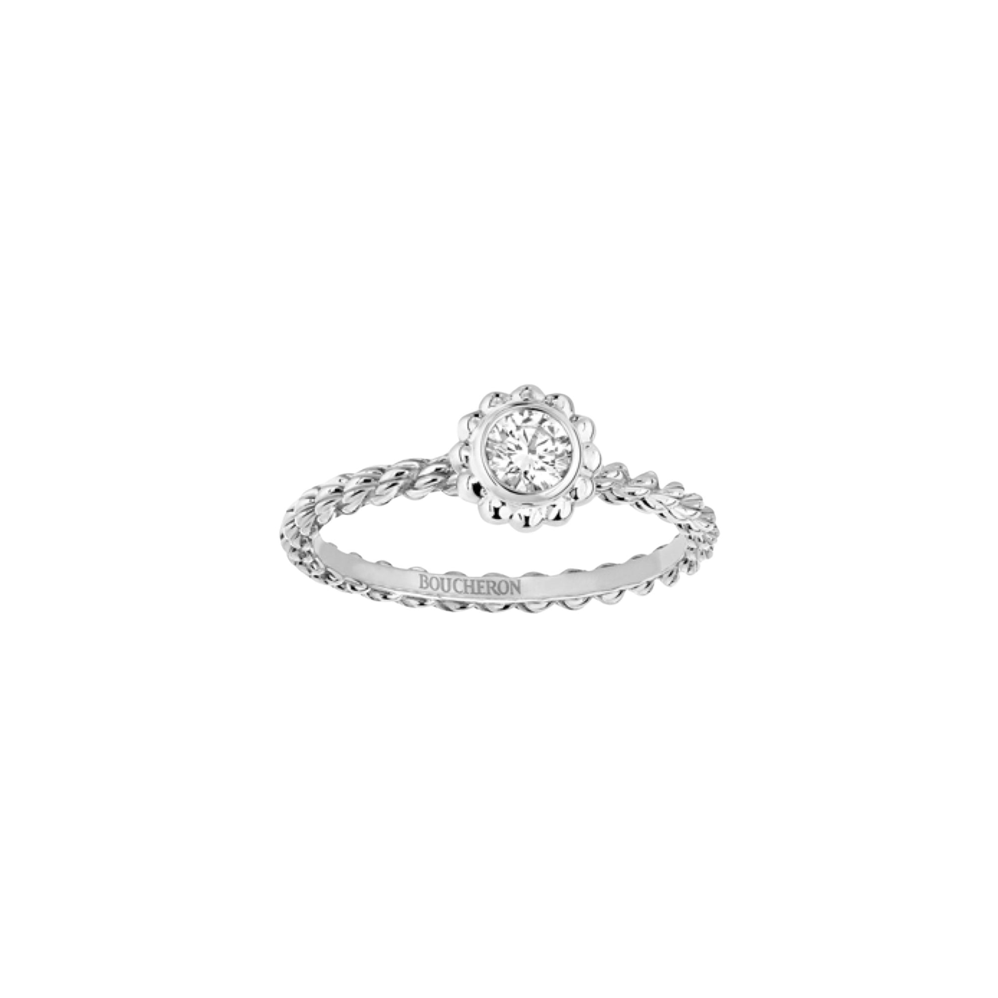 Serpent Boheme white gold & round diamond 0,20 carat Solitaire - White
