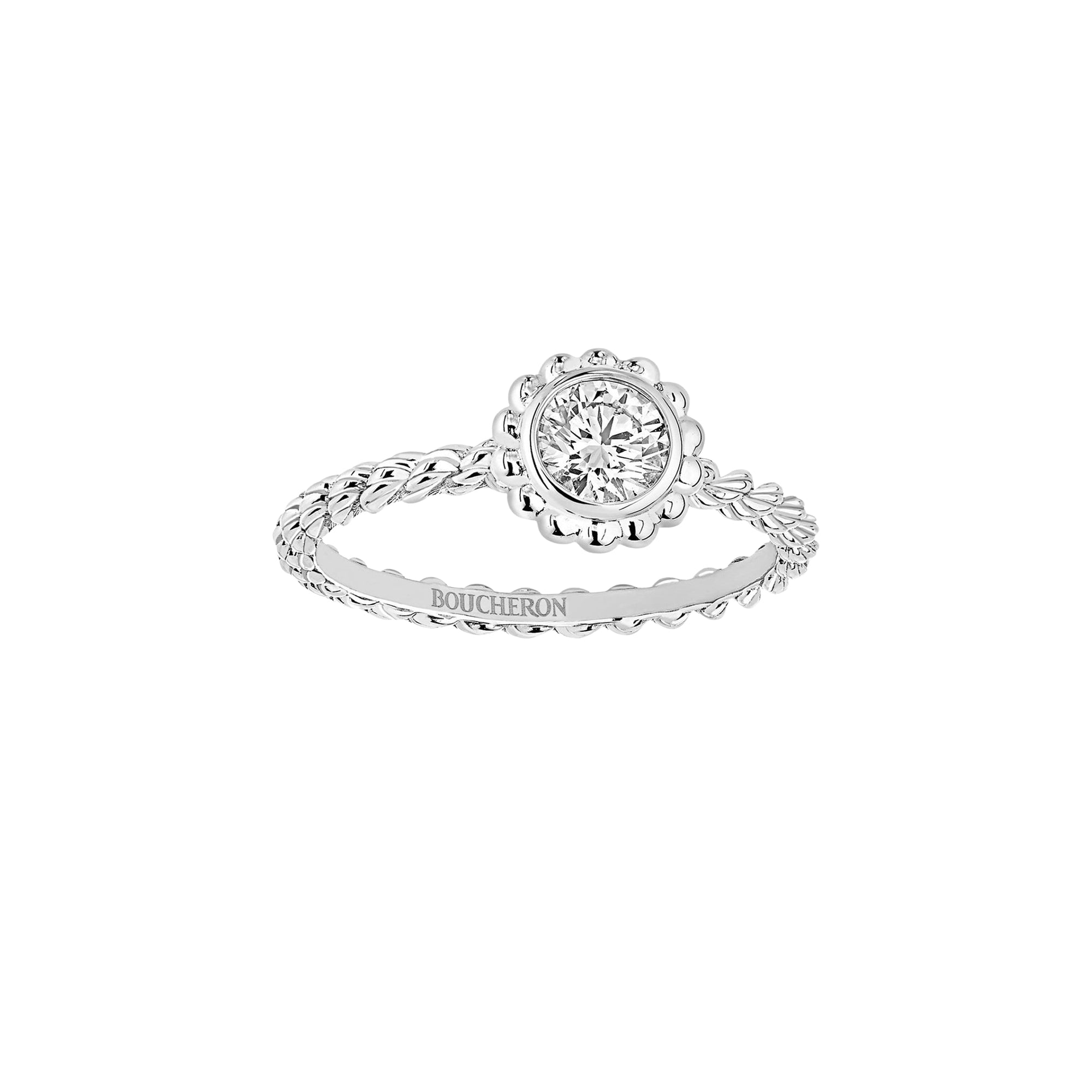 Serpent Bohème white gold & round diamond 0.40 carat Solitaire - White