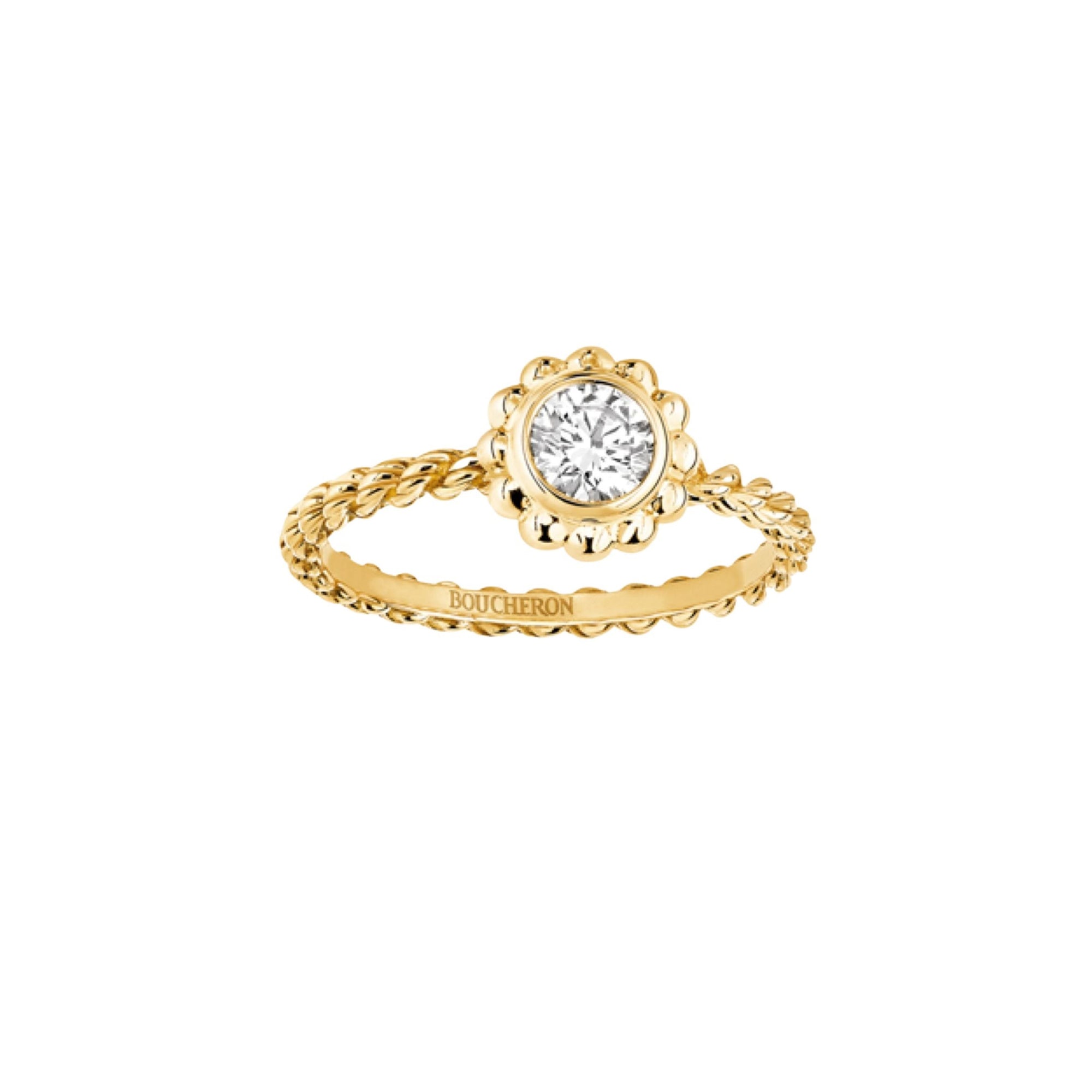 Serpent Boheme yellow gold & round diamond 0,40 carat Solitaire - Yellow