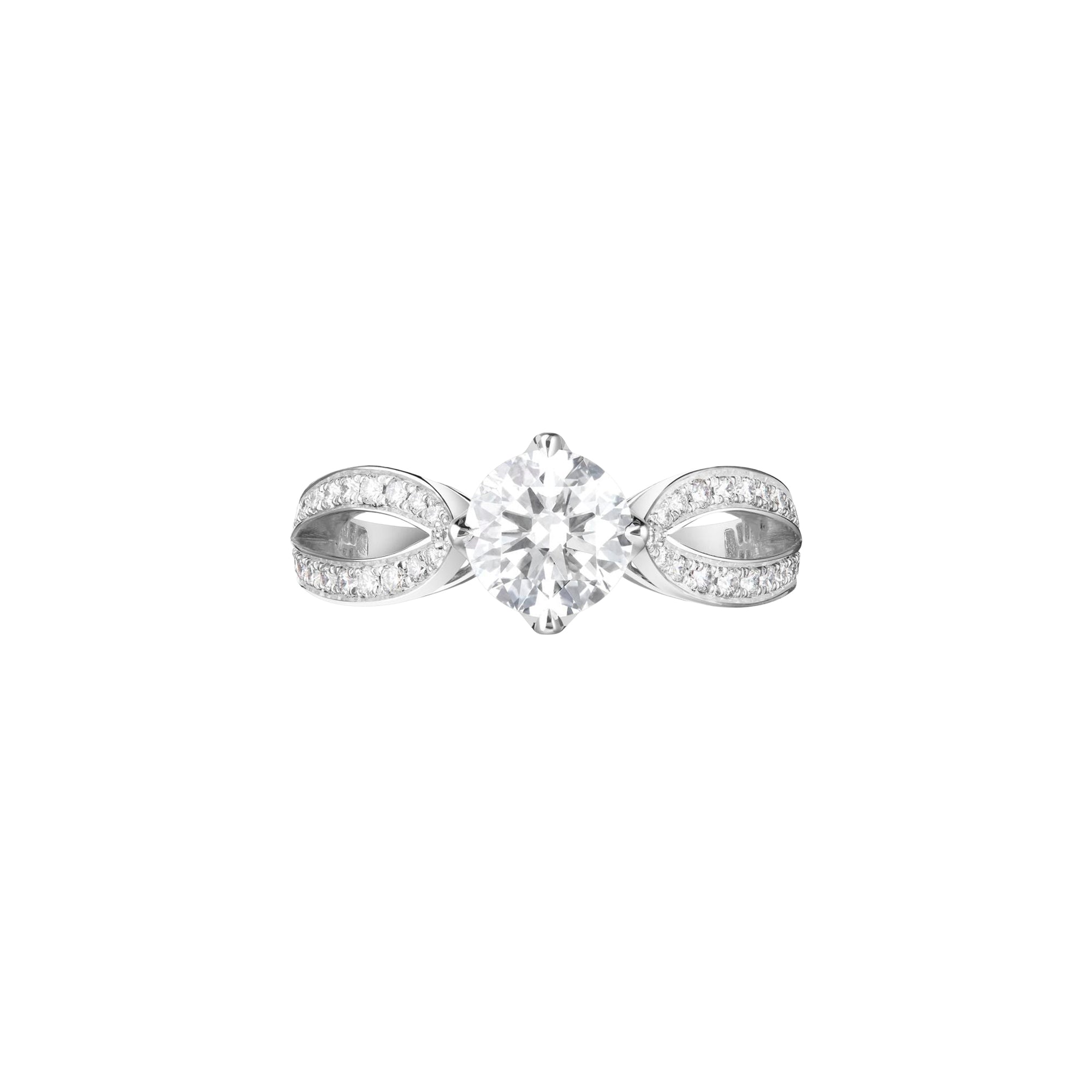 Pont de Paris platinum & round diamond 0.70 carat Solitaire - Platinum