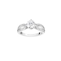 Pont de Paris platinum & round diamond 0.70 carat Solitaire - Platinum