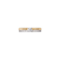 Quatre radiant edition white and yellow gold & round diamond 0.30 carat Solitaire - White & Yellow gold