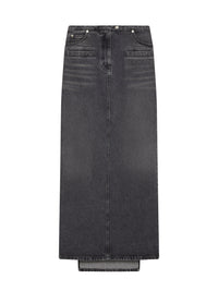 Heritage long denim Skirt - Grey
