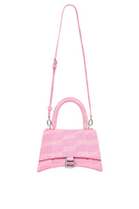 Hourglass BB Monogram Denim sweet pink Small Handbag - Sweet Pink
