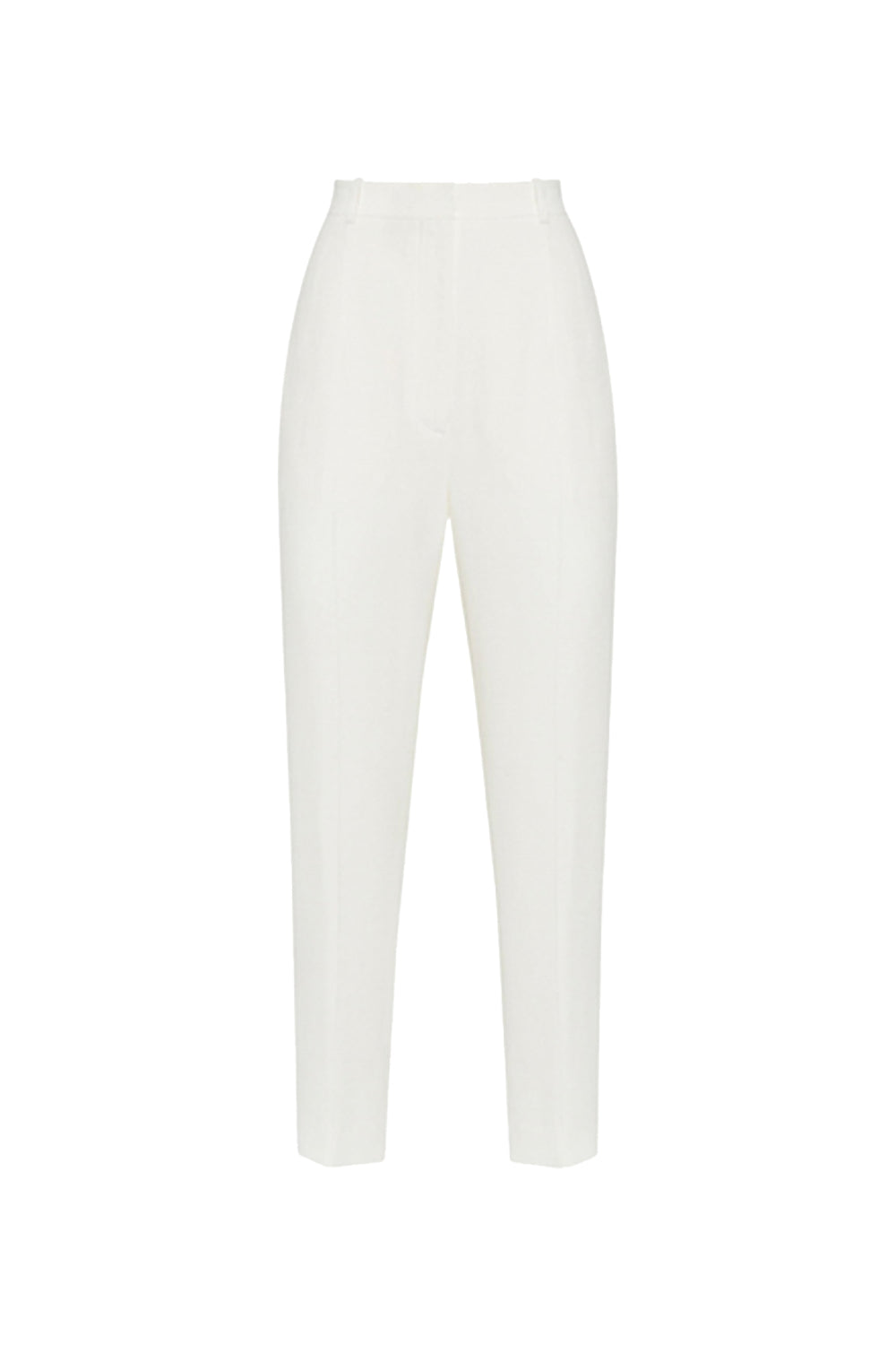 Leaf Crepe Cigarette light ivory Trouser - Light Ivory
