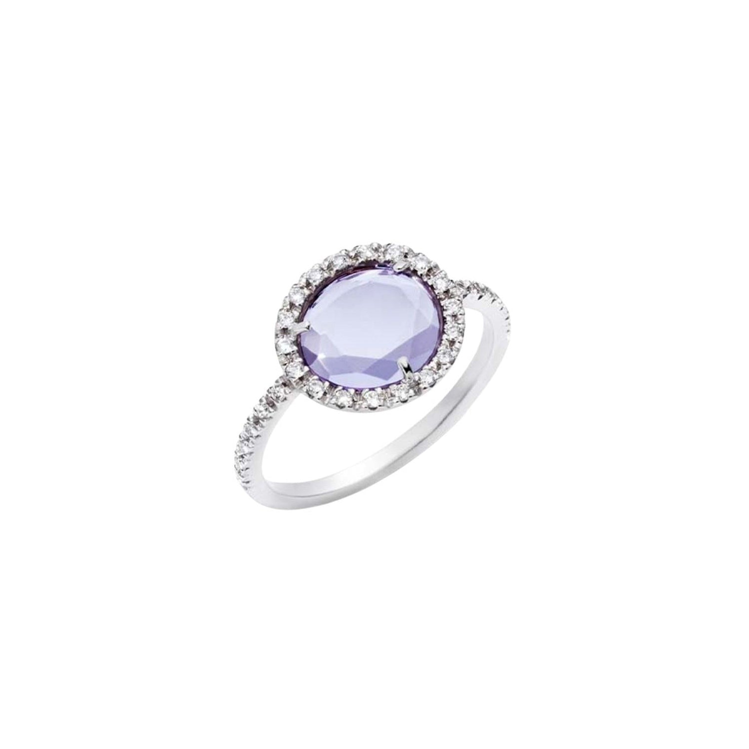 Colpo di fulmine Amethyst Diamond & White gold Ring - White gold