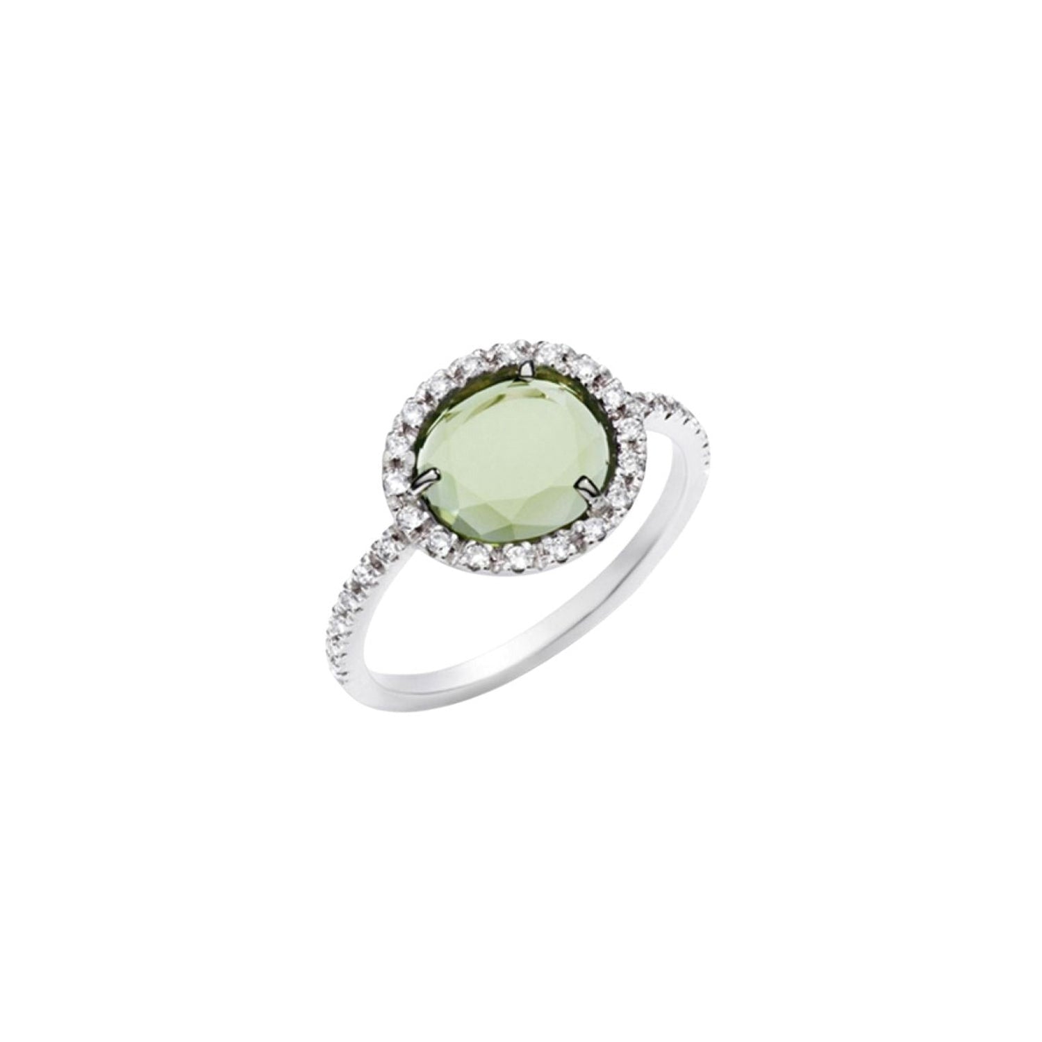 Colpo di fulmine Peridot Diamond & White gold Ring - White gold