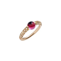 M'ama non M'ama Rhodolite Garnet Diamond & Rose gold Ring - Rose gold