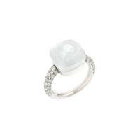 Nudo maxi Moonstone Diamond & White gold Ring - White gold