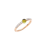 M'ama non M'ama Peridot Diamond & Rose gold Ring - Rose gold