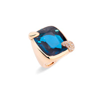 Ring Ritratto Maxi London Blue Topaz Diamond