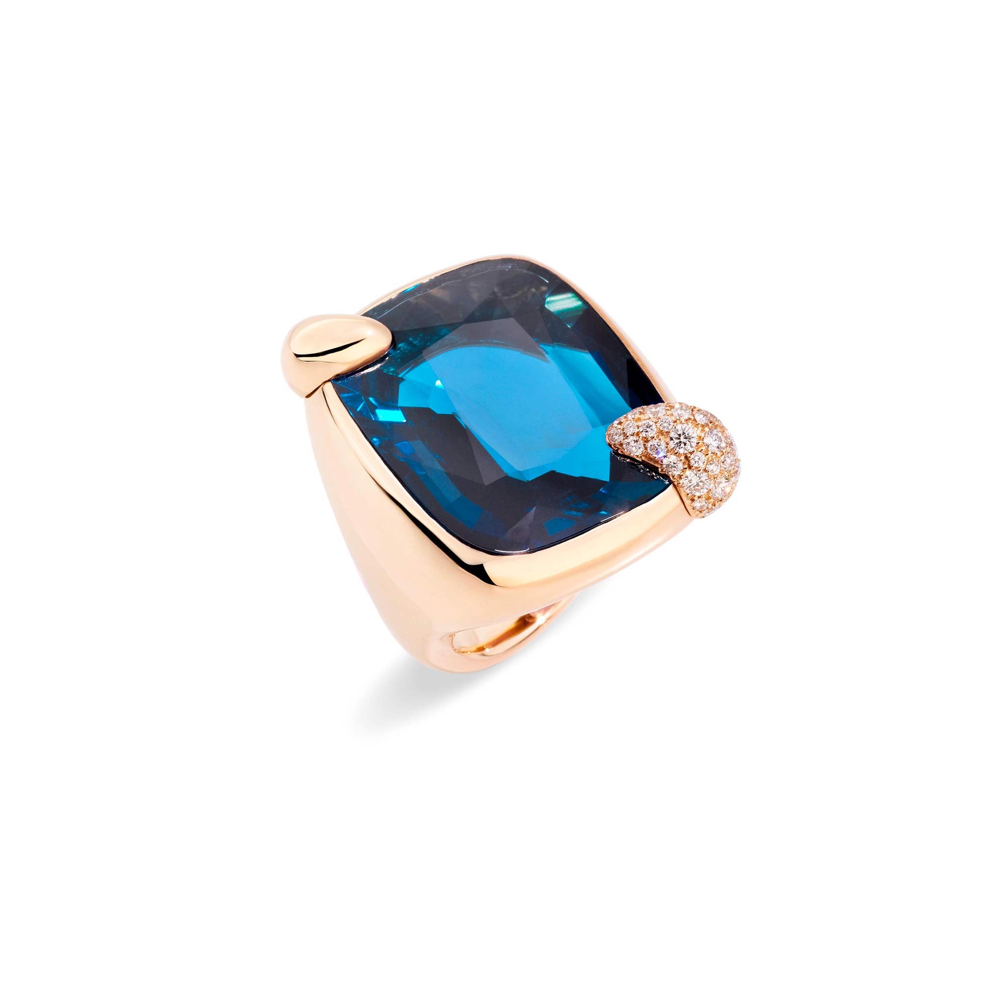 Ring Ritratto Maxi London Blue Topaz Diamond