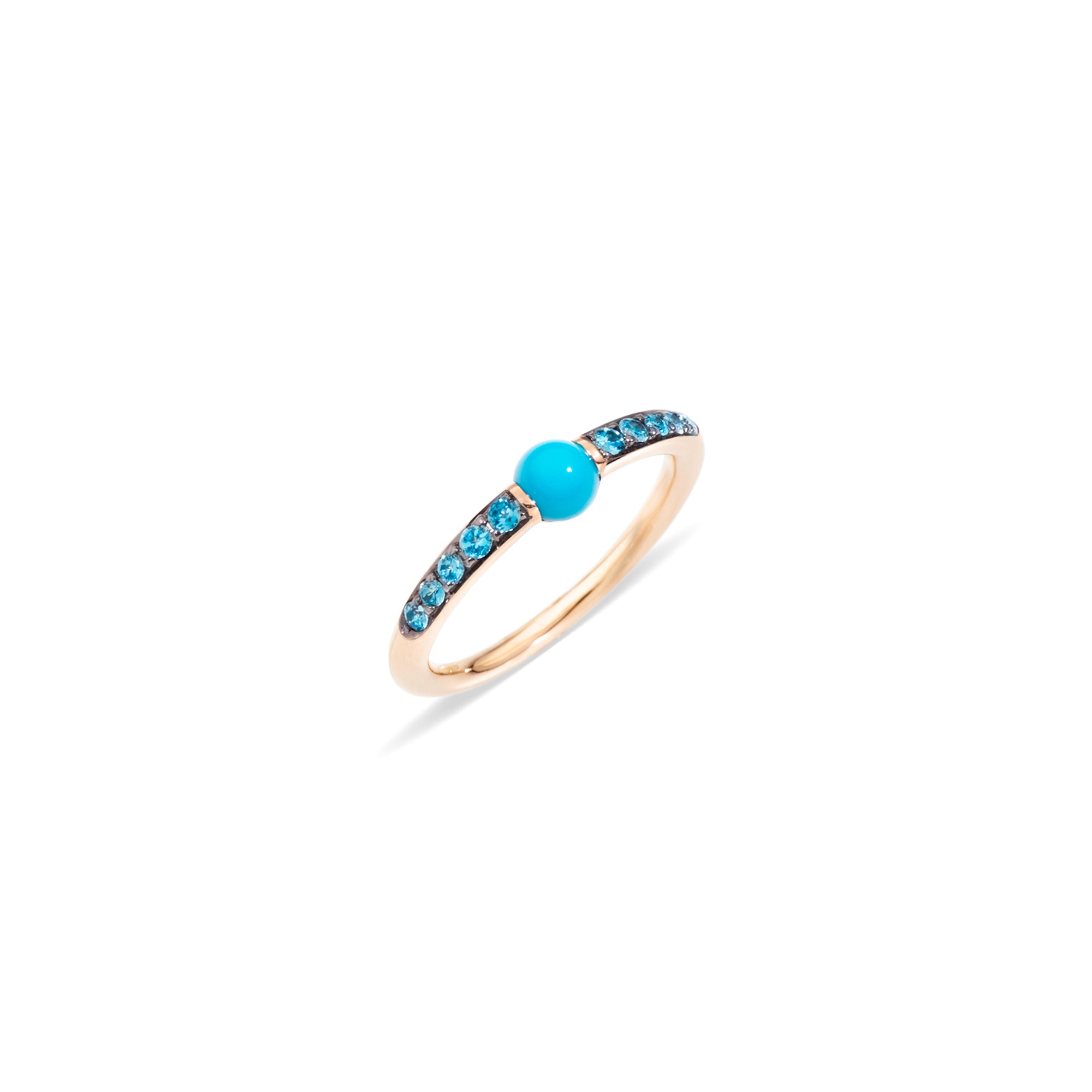 Ring M'ama non M'ama Turquoise Zircon