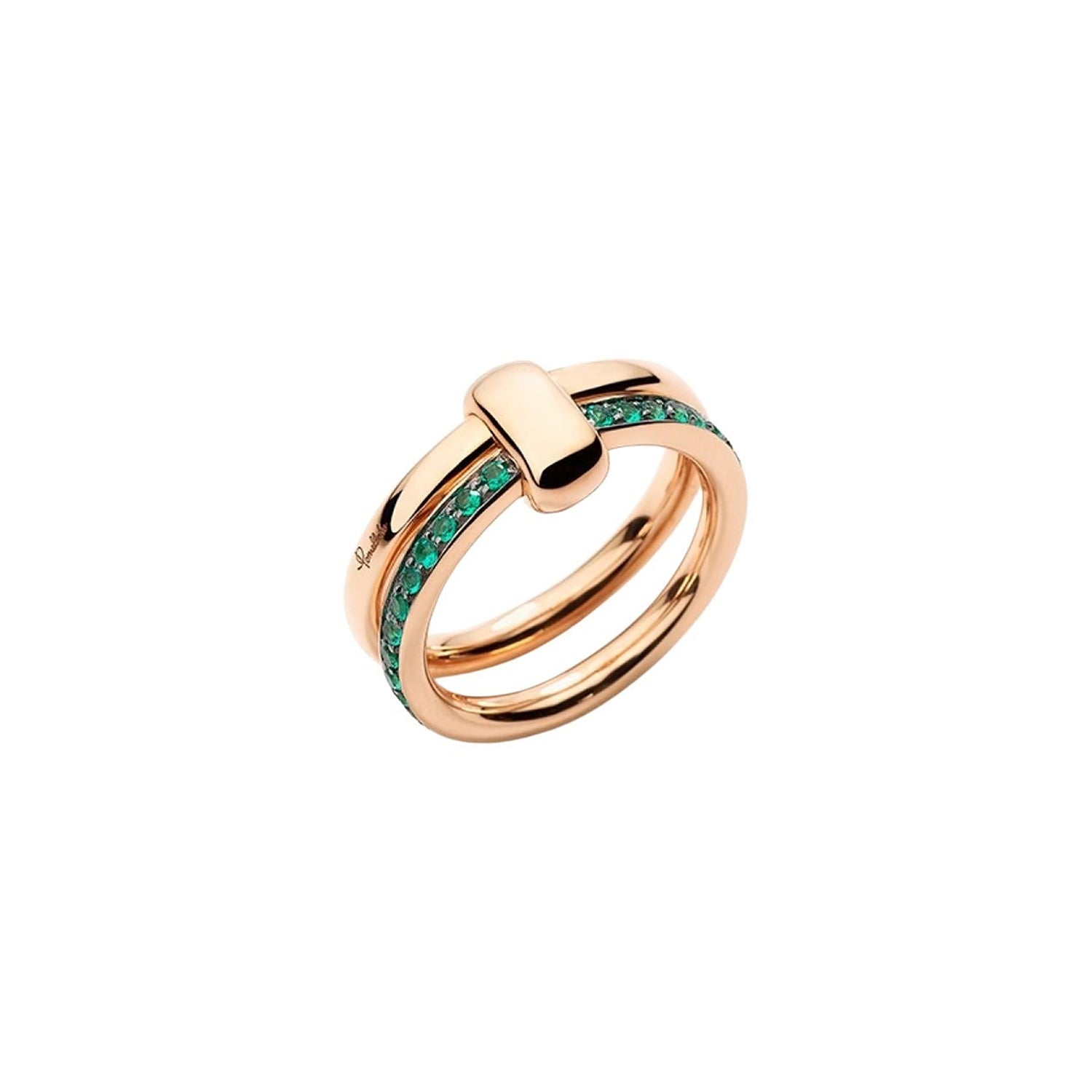 Pomellato together Emerald & Rose gold Ring - Rose gold