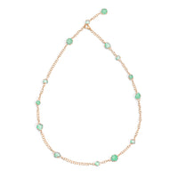Necklace Capri Rock Crystal Chrysoprase