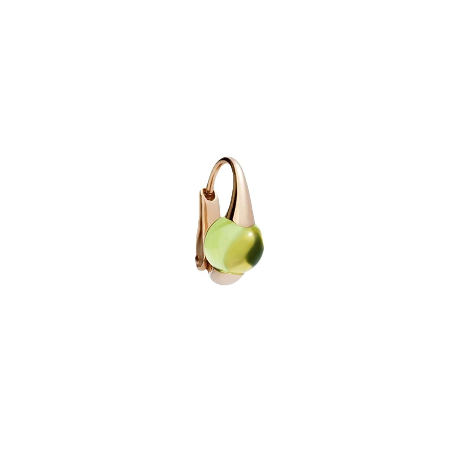 M'ama non M'ama Peridot & Rose gold Half-pair earring - Rose gold