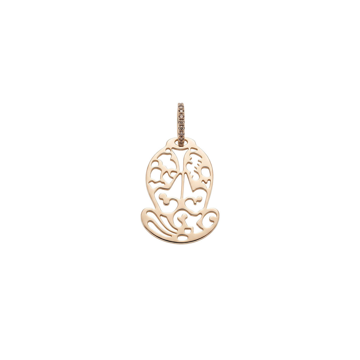 Gold Pendant - Matt Rose Gold