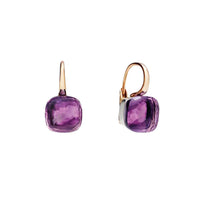 Nudo Amethyst & Rose gold Earrings - Rose & white gold
