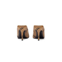Sqr.Knf. 80mm gold & black Mules - Gold & Black