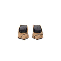 Sqr.Knf. 80mm gold & black Mules - Gold & Black
