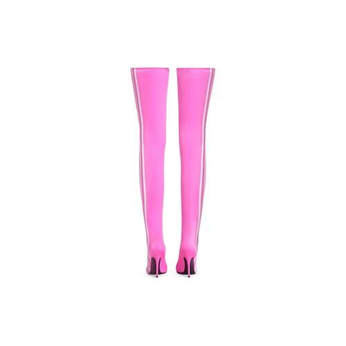 Balenciaga x Adidas Knife neon pink & white 110mm Over-the-knee-boots - Neon Pink & White