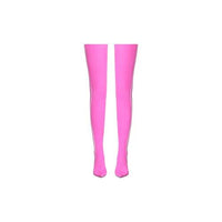 Balenciaga x Adidas Knife neon pink & white 110mm Over-the-knee-boots - Neon Pink & White