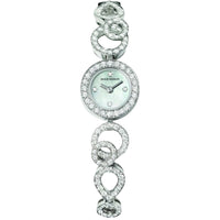 Ava Deco white gold white pearl & diamonds Watch - White
