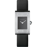 Reflet Small steel & anthracite rubber calf Watch - White & Black