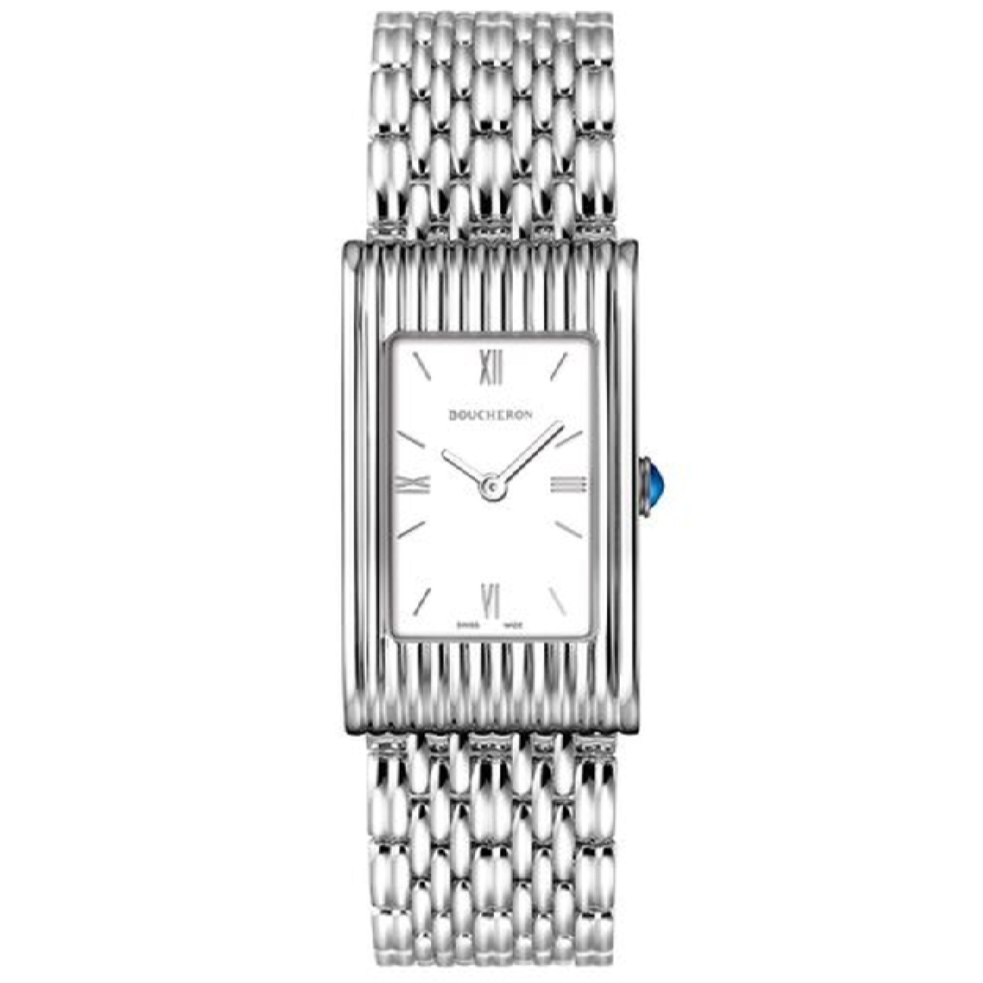 Reflet Medium white dial & steel Watch - White & Black