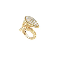 Serpent Bohème L Motif yellow gold & diamonds Ring - Yellow