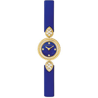 Serpent Boheme yellow gold lapis lazuli diamonds & blue calf Watch - Yellow & Blue