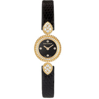 Serpent Boheme yellow gold onyx diamonds & black lizard Watch - Yellow & Black