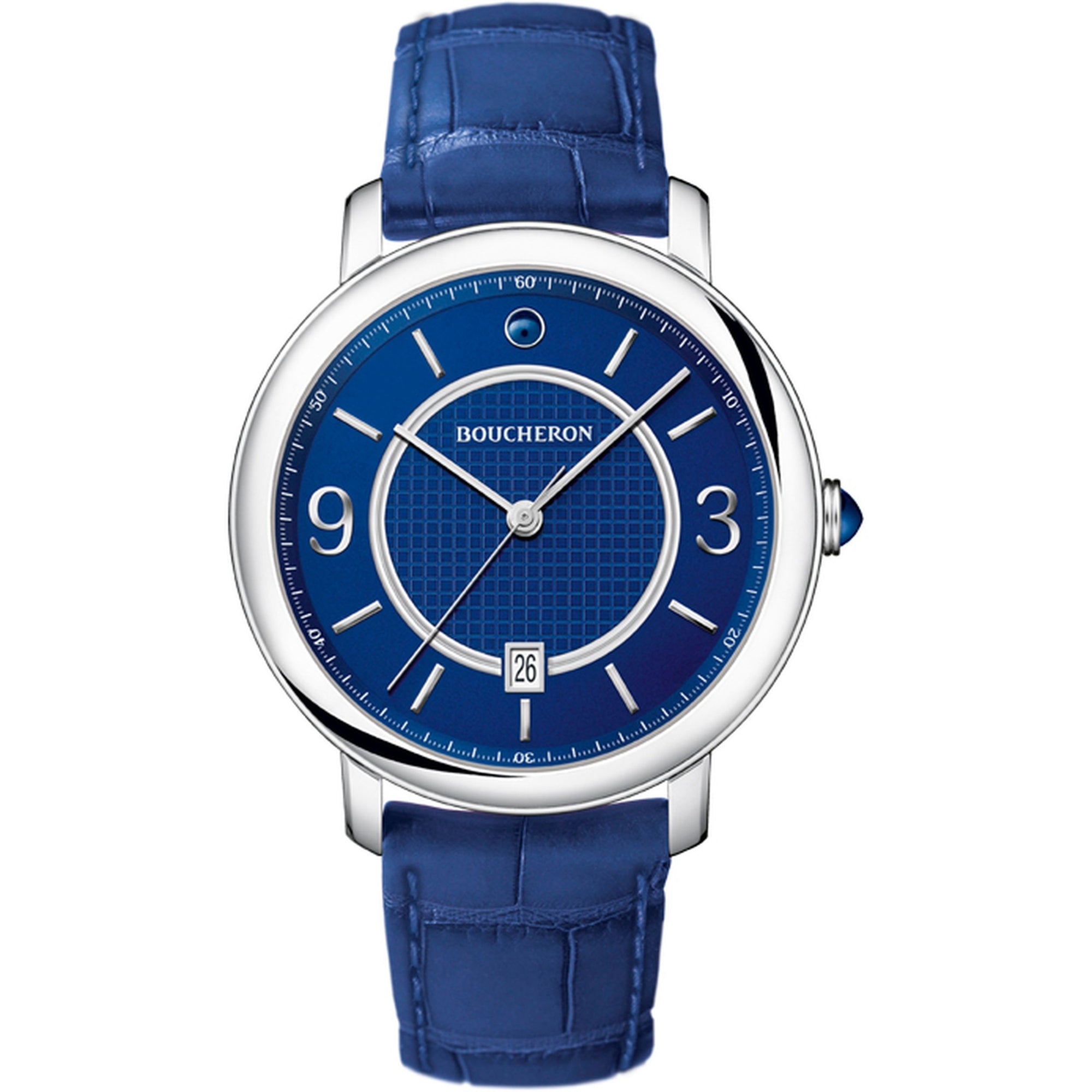 Epure 42mm steel & blue alligator Watch - Steel