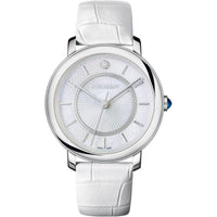 Epure 38mm white dial & white alligator Watch - White