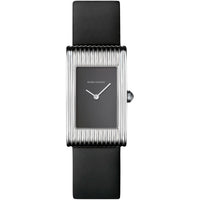 Reflet Medium steel & anthracite rubber calf Watch - White & Black