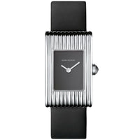 Reflet Small steel & anthracite rubber calf Watch - White & Black