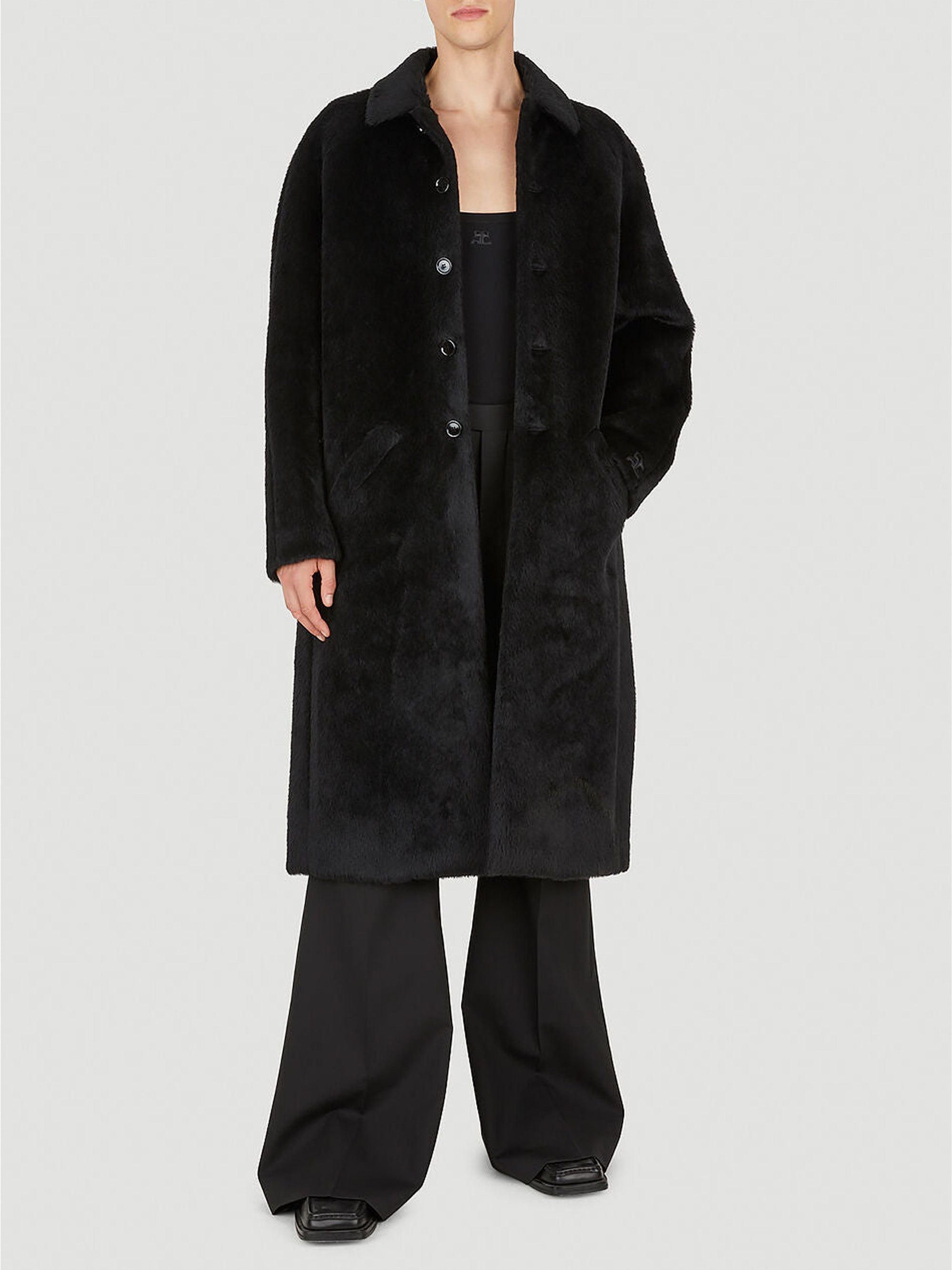 Oversized wool Coat - Black