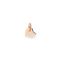Heart rose gold & diamonds Charm - Rose Gold
