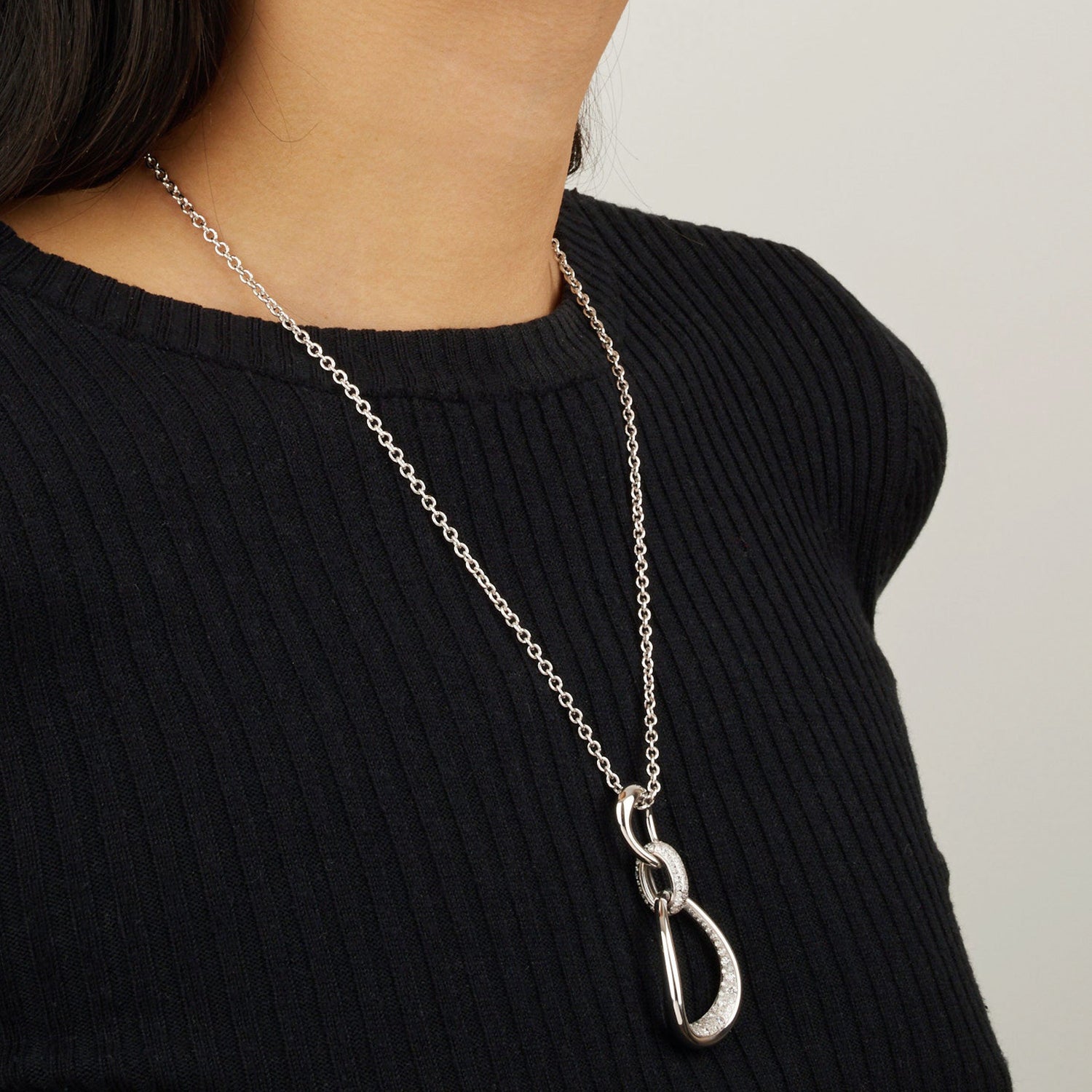 Fantina Pendant - White gold