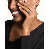 Beloved platinum & full paved diamonds Wedding Band - White