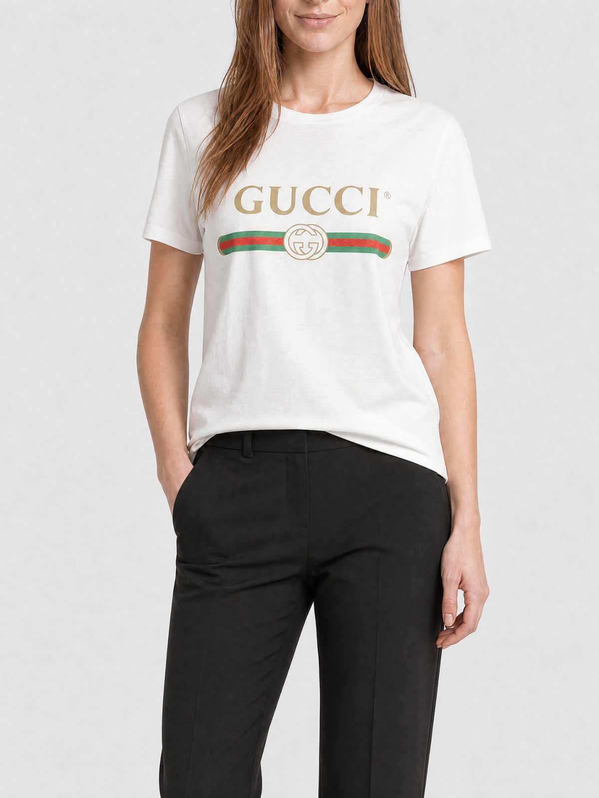 Gucci natural white printe T-shirt - Natural White Printe