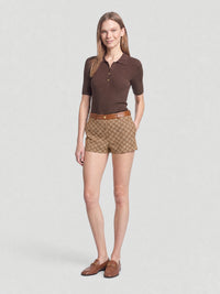 GG Canvas brown & dusty mauve Pant - Brown & Dusty Mauve