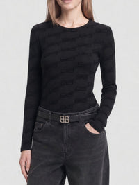 BB Monogram black Top - Black