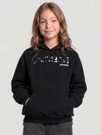 Hand-Drawn Balenciaga black & cocoa Hoodie - Black & Cocoa